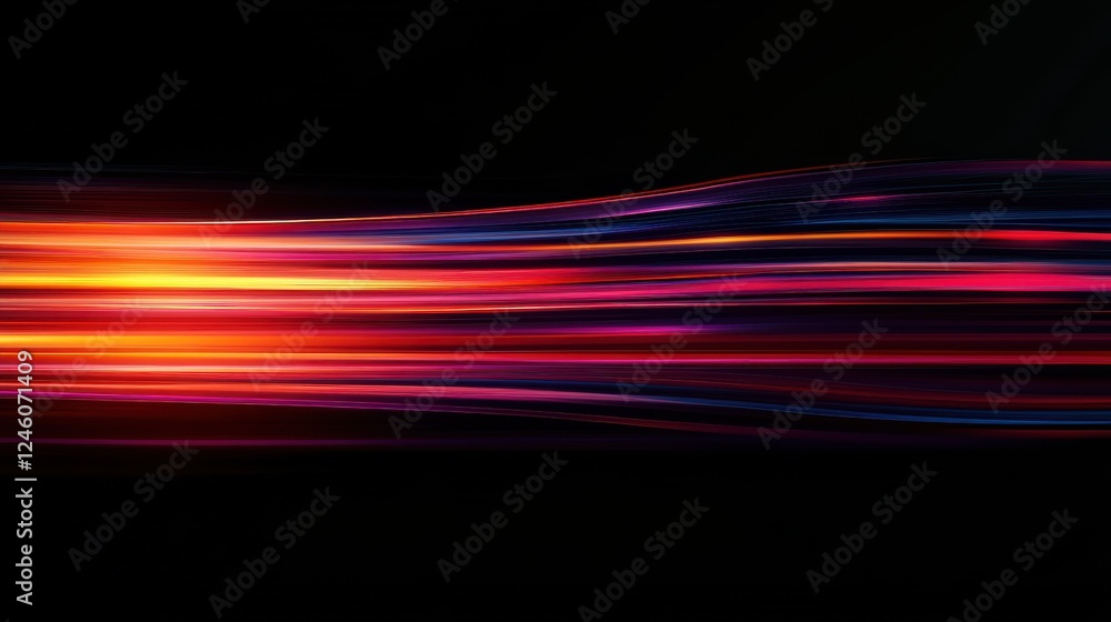 Fototapete Abstract technology background of high speed global data transfer, ultra fast broadband and connection, digital cyber tech motion