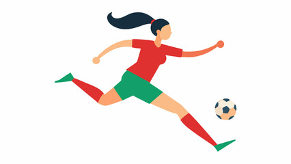 Obraz premium Empowering Women, A Powerful Soccer Kick for International Women's Day Goal Ball