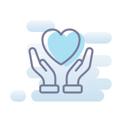 Love Protection vector icon