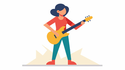 Fototapeta premium International Women's Day, Female Musician Guitar Stage Performance Girl Woman 