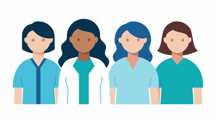 Fototapeta premium International Women's Day, Healthcare Heroes Unite Unity Nurse Clinic Doctor 