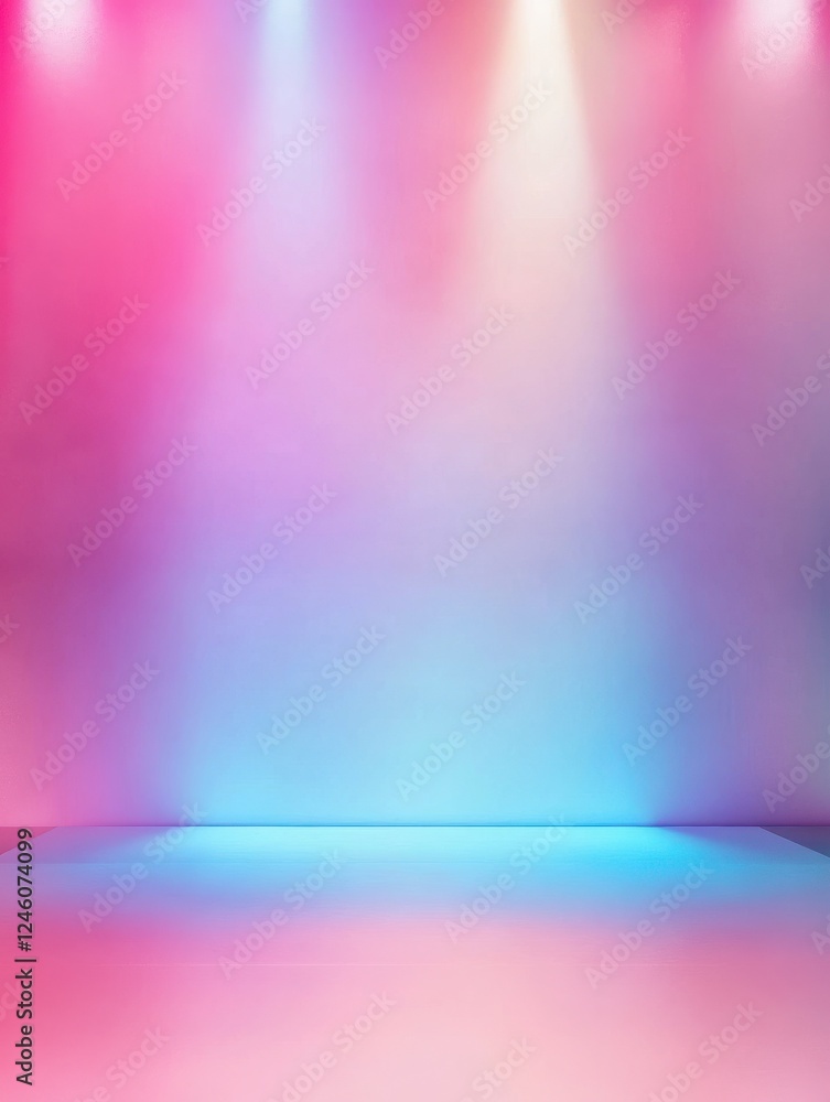 Poster pink blue abstract background broadcasting studio with gradient light gradient glow background
