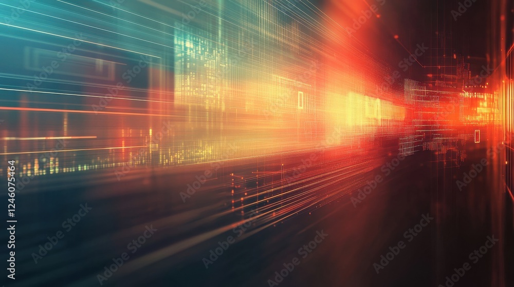 Aufkleber muted gradient background with tech elements creating subtle visual interest