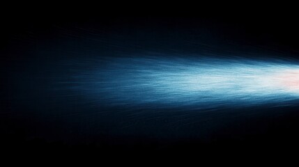 Glowing Blue Comet Streak Across Dark Night Sky Digital Art
