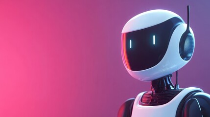 Chatbot concept. Man chatting with chat bot. Customer support service vector illustration. Chat with robot, service communication support