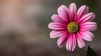 Fototapeta premium Elegant Pink Flower with Vibrant Petals and Soft Background