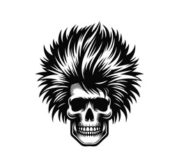 Obraz premium Cool Punk Skull Vector