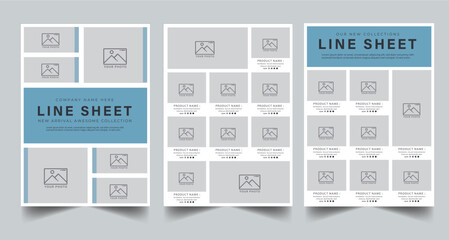 Product Catalog Design, Product Line Sheet Template, Wholesale Template,