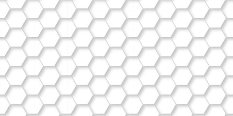 Vector white hexagonal background. Luxury White Pattern. wallpaper Illustration. Futuristic abstract honeycomb mosaic white background. geometric mesh cell texture. modern futuristic wallpaper.	