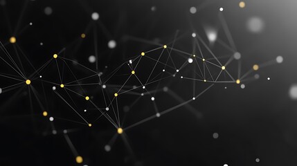 Abstract network connection, dark background