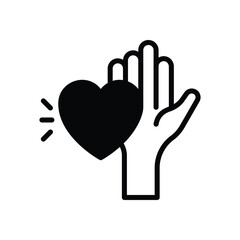 Obraz premium Volunteering vector icon