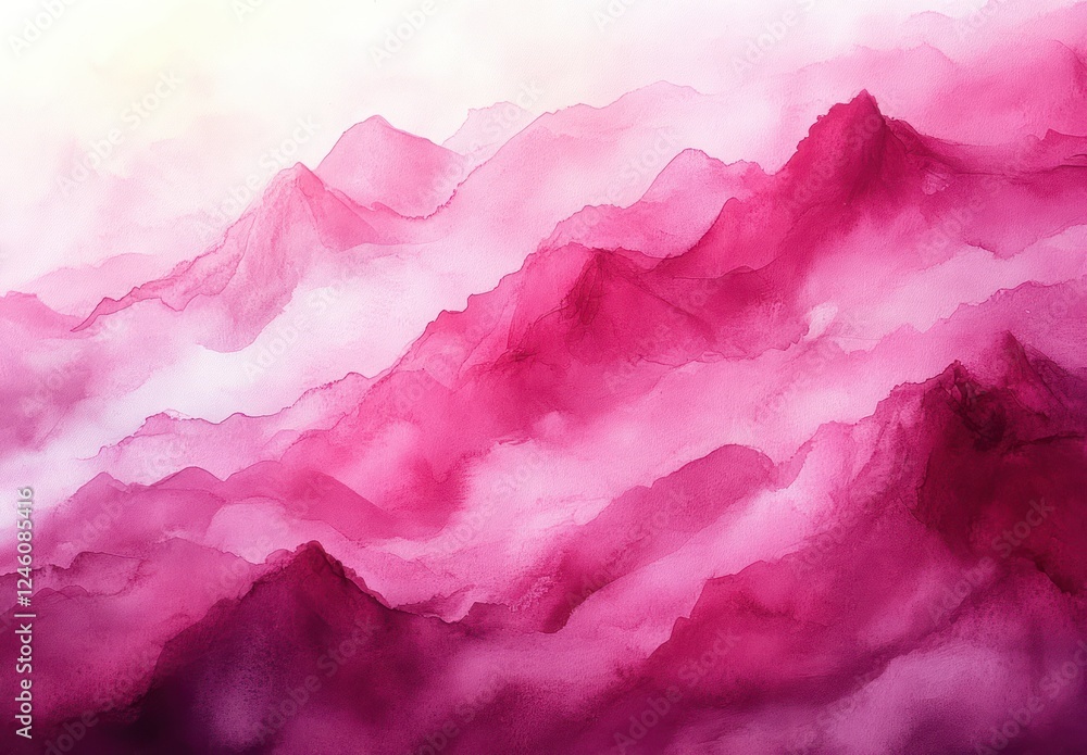 Poster soft pink watercolor abstract background gradient with gentle washes and flowing lines