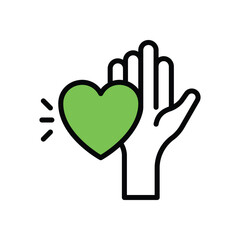 Obraz premium Volunteering vector icon