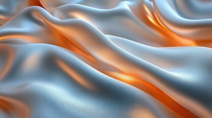 Obraz premium Luxurious silk fabric drapes, golden light, texture background, design