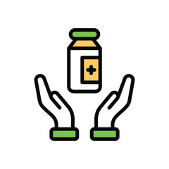 Fototapeta premium Elderly Care vector icon