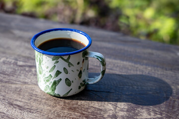 Coffee Arabica in a Rustic Mug