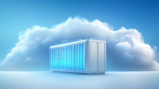 Cloud computing infrastructure, secure server for data storage, processing, and network management in the digital age