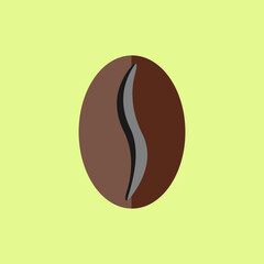 Flat coffee beans vector illustration