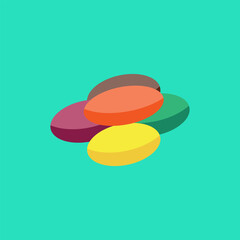 Jelly beams vector illustration