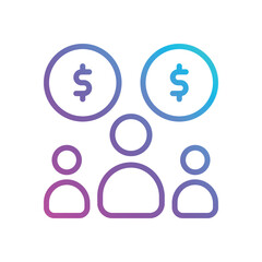 Crowd Funding vector icon