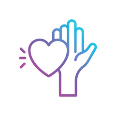 Volunteering vector icon