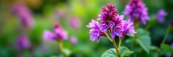 Obraz premium The delicate, small purple flowers of plectranthus mona add a touch to the garden, bloom, delicate, plectranthus
