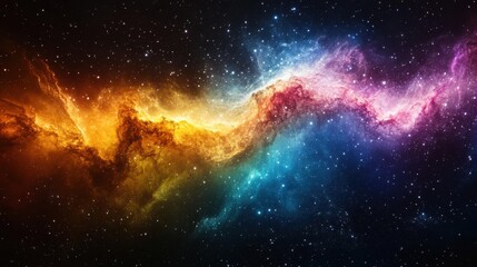 Fototapeta premium abstract galaxy background with bright stars and rainbow colors