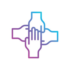 Obraz premium Cooperation vector icon