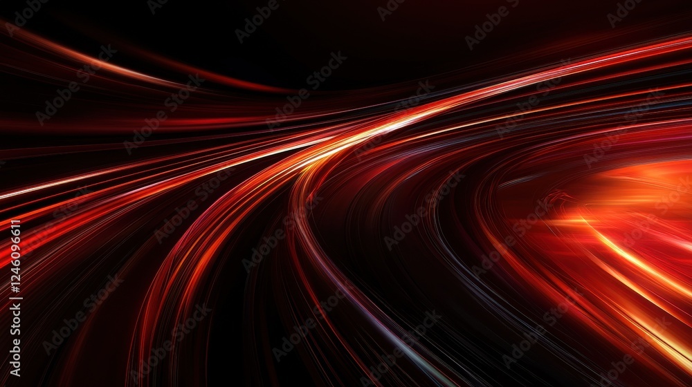 Fototapete Abstract technology background of high speed global data transfer, ultra fast broadband and connection, digital cyber tech motion