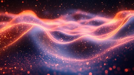 Fototapeta premium abstract technology background with dynamic energy flows and cybernetic elements