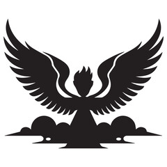 Obraz premium Valkyrie Warrior Esport Mascot silhouette vector