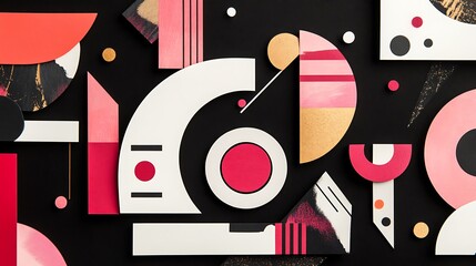 Abstract paper art shapes, design, background