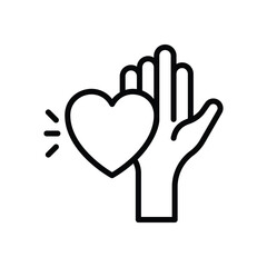 Volunteering vector icon