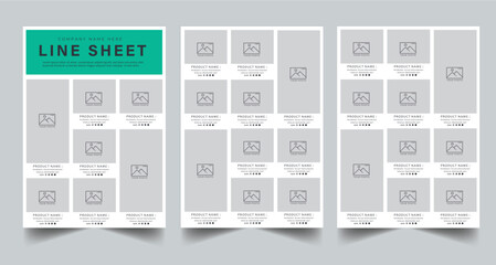 Product Catalog Design, Product Line Sheet Template, Wholesale Template,