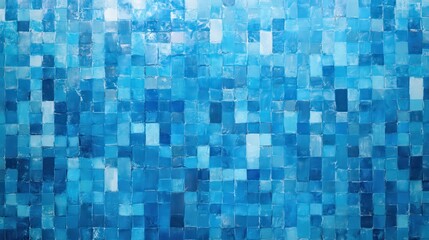 A blue background with many small squares and crosses