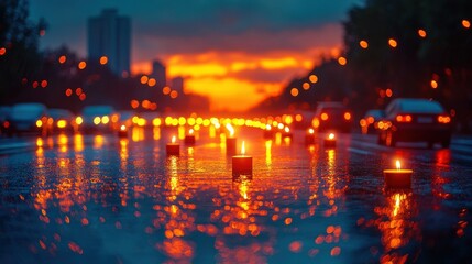 all saints day burning candles in the dark the concept of faith and hope