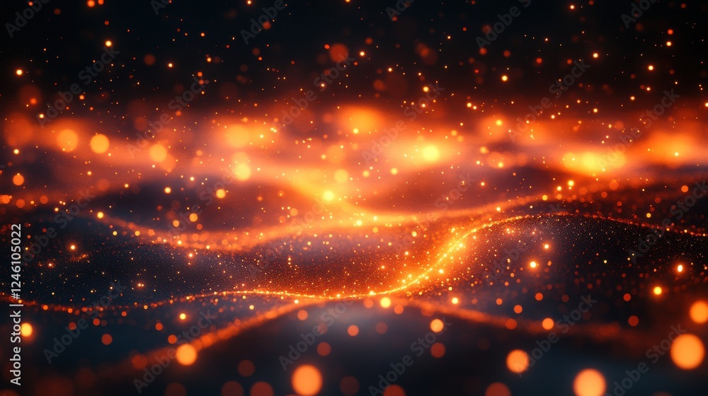 Poster all saints day burning candles in the dark with bokeh effect 3d rendering