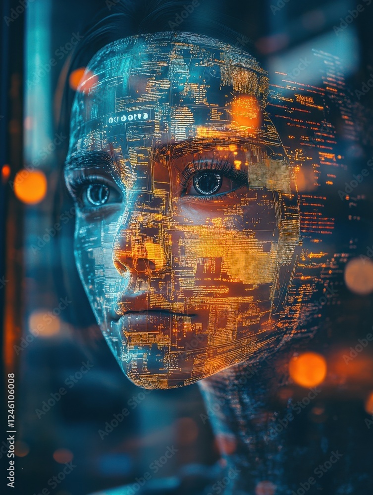 Poster a tech startup leveraging artificial intelligence to disrupt traditional business and finance models