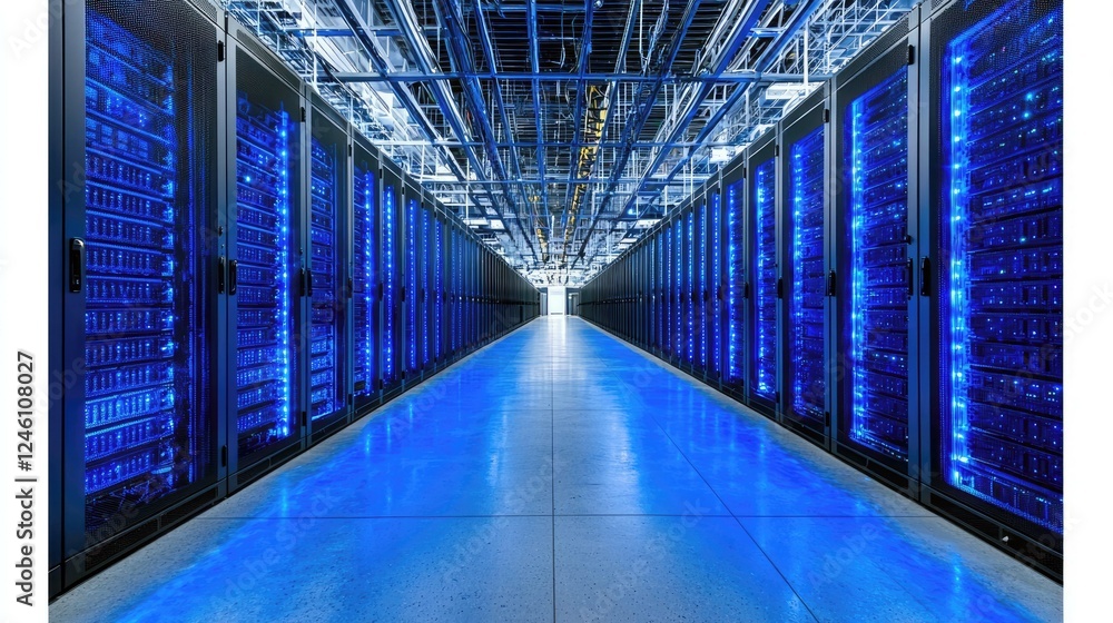 Aufkleber exploring the digital core: a journey into the heart of a modern data center