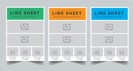 Product Catalog Design, Product Line Sheet Template, Wholesale Template,