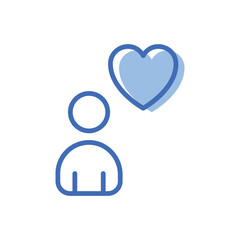 Teach Love vector icon