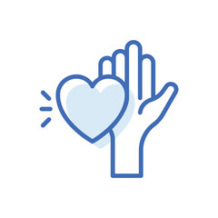 Volunteering vector icon