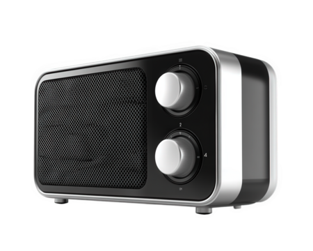 Modern digital radio with sleek design and illuminated display, perfect for music lovers. Its compact size and stylish look make it ideal addition to any room