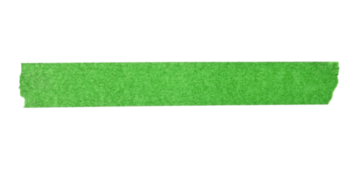 Green adhesive tape sticker scotch. masking tape isolated on transparent white background, Sticky paper tape Cutout
