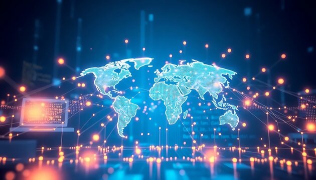 An Illustration Rendering The Global Coding Information Technology