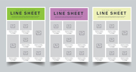 Product Catalog Design, Product Line Sheet Template, Wholesale Template,