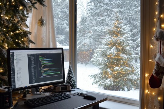 A homely Christmas working atmosphere