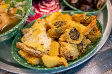 korean traditional street food. fried food