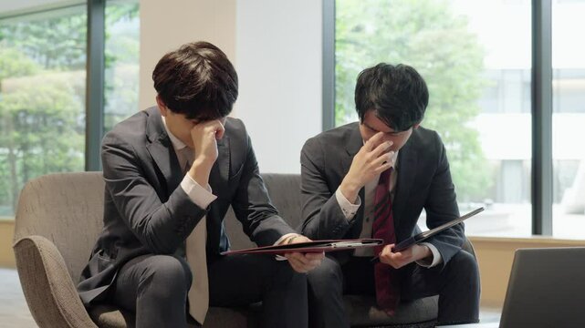 仕事で落ち込むビジネスマン