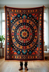 colorful cultural tapestry 8K   heritage diversity tradition vaporwave soft morning light inviting room background